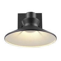 Globe Electric 44686 Harris Led Integrated Outdoor Wall Sconce, Matte Black, 11W, 530 Lumens, 3000 Kelvin