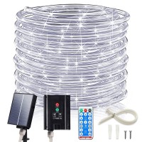 Icrgb Solar Rope Lights Outdoor, 72Ft 200 Led Solar Rope Lights, Outdoor Ip67 Waterproof 8 Modes Garden Christmas Lights Decorative For Outdoor Pool Patio Porch Tree Wedding Christmas