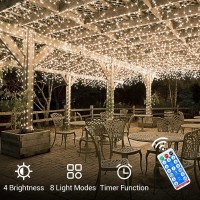 Icrgb Solar Rope Lights Outdoor, 72Ft 200 Led Solar Rope Lights, Outdoor Ip67 Waterproof 8 Modes Garden Christmas Lights Decorative For Outdoor Pool Patio Porch Tree Wedding Christmas