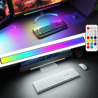 Abcidy Under Monitor Light Bar, Rgb Screenbar Light Desk Lamp Computer, Dimmable Led With Dynamic Rainbow Effect, Gaming Usb Powered, Remote Control Color Changing, Adjustable Brightness And Speed