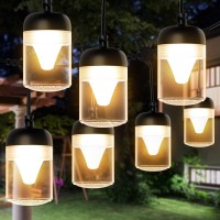 Led Outdoor String Lights 52.5Ft,Patio Lights With 16 Dimmable Hanging Bulbs,Commercial Grade Weatherproof Shatterproof Outside Lights For Garden,Backyard,Party Festoon Light,Market Lightswarm White