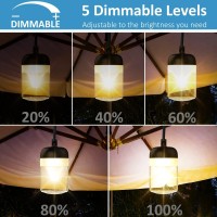 Led Outdoor String Lights 52.5Ft,Patio Lights With 16 Dimmable Hanging Bulbs,Commercial Grade Weatherproof Shatterproof Outside Lights For Garden,Backyard,Party Festoon Light,Market Lightswarm White