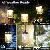 Led Outdoor String Lights 52.5Ft,Patio Lights With 16 Dimmable Hanging Bulbs,Commercial Grade Weatherproof Shatterproof Outside Lights For Garden,Backyard,Party Festoon Light,Market Lightswarm White