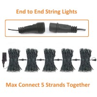 Ozs 2Pack 164Ft 400 Led Extendable White Christmas String Lights Indooroutdoor Waterproof 8 Modes Green Wire Christmas Tree Li