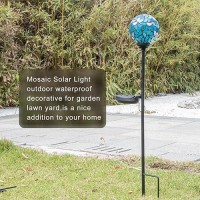 Vcuteka Solar Lights Outdoor Decorative Mosaic Solar Garden Light Waterpoof Led Pathway Stake Light For Landscape Lawn Patio Y