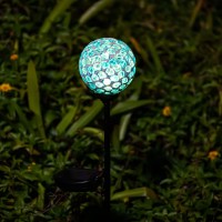 Vcuteka Solar Lights Outdoor Garden Decor Mosaic Solar Pathway Light Waterpoof Led Stake Light For Landscape Lawn Patio Yard D