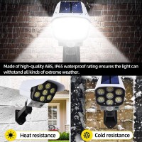 Outdoor Motion Sensor Solar Lights 2000 Lumens 77 Leds Spotlight With Remote Controller Floodlights Outdoor Ip66 Waterproof Wir