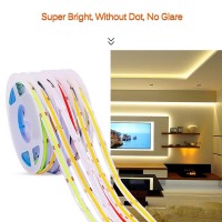 Xunata Flexible Cob Led Strip Lights, 3M/9.9Ft Bendable Cob Led Rope Lights Dc 5V 320 Leds/M Warm White 3000K Non-Waterproof Usb Tape Lights For Tv Backligt, Living Room, Cabinet Lighting Decoration