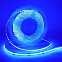 Xunata Flexible Cob Led Strip Lights, 0.5M/1.6Ft Bendable Cob Without Dot Led Rope Lights Dc 5V 320 Leds/M Blue Non-Waterproof Usb Tape Lights For Home, Stage, Kitchen, Cabinet Lighting Decoration