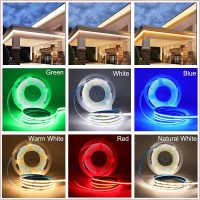 Xunata Flexible Cob Led Strip Lights, 0.5M/1.6Ft Bendable Cob Without Dot Led Rope Lights Dc 5V 320 Leds/M Blue Non-Waterproof Usb Tape Lights For Home, Stage, Kitchen, Cabinet Lighting Decoration