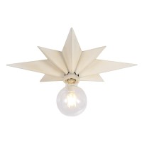 Airposta 16 Inch Flush Mount Ceiling Light Modern Farmhouse White Star Ceiling Light Vintage Star Light Fixtures Ceiling For H