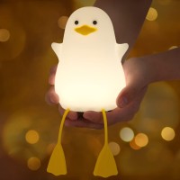 Anywin Duck Night Light,Benson Duck Lamp,Cute Duck Night Light For Kids With Warm Color & Dimming Function, 1200Mah Rechargeable Duck Baby Night Light With 20 Timer & Touch Control, Warm White