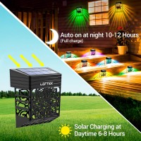 Loftek Solar Deck Lights 8 Pack Solar Fence Lights With 2 Mode Rgbwarm White Auto Onoff Color Glow Solar Outdoor Lights Le