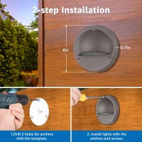 Sunvie 12 Pack Low Voltage Deck Lights 5W Led Landscape Step Stair Lights Outdoor With Fastlock2 Wire Connector 3000K 1224V Acc