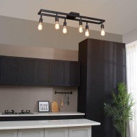 Globe Electric 59811 Weston 6-Light Track Lighting, Matte Black