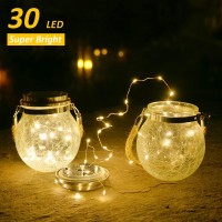 Frdvegd Hanging Solar Lights,2 Pack Garden Decor Waterproof Solar Lantern Outdoor With 30 Warm Led, Auto On/Off Hanging Solar Garden Lights Decorative Lantern For Patio Yard Lawn Tree