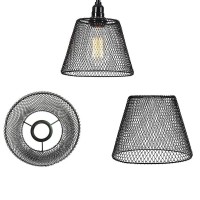 Woerfu Metal Light Cage, Vintage Lamp Guard For Pendant String Lights Vintage Lamp Holders Industrial Chandelier Ceiling Fixture Lamp Shade (1-Pack)