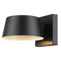 Globe Electric 44782 Maisel Led Integrated Outdoor Wall Sconce, Matte Black, 8W, 650 Lumens, 2700 Kelvin, 4.92