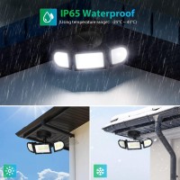 Imaihom 50W Flood Lights Outdoor, 3 Adjustable Heads Led Flood Light, Ip65 Waterproof Outdoor Flood Light, 6000K Daylight White 4600Lm Bright Security Lights For Yard Garage Driveway Patio (Black)