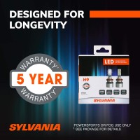 The Sylvania H9 powersport headlight bulbs for offroad use and fog lights for on road use lets you update your vehicles lights with the clarity and performance that LED lighting technology brings Engineered to provide a premium 6000K coolwhite light as we