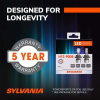 The Sylvania H13 powersport headlight bulbs for offroad use and fog lights for on road use lets you update your vehicles lights with the clarity and performance that LED lighting technology brings Engineered to provide a premium 6000K coolwhite light as w