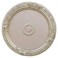 Rose Gold Round Chandelier Ceiling Medallion 36In