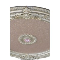 Rose Gold Round Chandelier Ceiling Medallion 36In