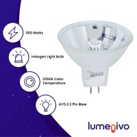 Lumenivo Mr16 Bulb Replacement For Slide Projectors 300 Watts 120 Volts Halogen Light Bulb Gy53 2 Pins 3350 Kelvin 1 Pack