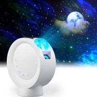 Moon Nebula Star Projector Color Changing Cloud Portable Night Light With 7 Colors 9 Lighting Modes & Remote Control, Rotatble W. Base & 2000Mah Batteries For Indoor & Outdoor