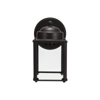 Lit-Path Outdoor Wall Lantern, Wall Sconce As Porch Lighting Fixture, E26 Medium Base 60W Max, Aluminum Housing Plus Glass, Bulbs Not Included, Etl Qualified, 1-Pack, Bronze Finish