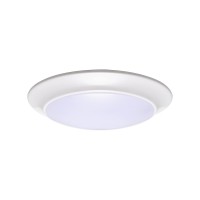 Lit-Path Led Flush Mount Ceiling Lighting Fixture, 9 Inch Dimmable 15.5W, 1050 Lumen, Aluminum Housing Plus Pc Cover, Etl And Damp Location Rated, 1-Pack, White Finish-5000K