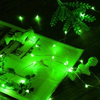 Ariceleo Mini St Patricks Day Fairy Lights Battery Operate 1 Pack Copper Wire 3Aaa Battery Powered Led Starry Fairy String L