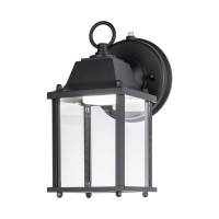 Lit-Path Outdoor Wall Lantern, Wall Sconce As Porch Lighting Fixture, E26 Base 60W Max., Aluminum Housing Plus Glass, Water-Proof And Outdoor Rated, Etl Qualified, 1-Pack, Black