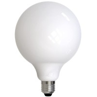 Bulbrite 8.5 Watt Dimmable Milky Glass G40 Led Light Bulbs With Medium (E26) Screw Base 2700K (Warm White Light), 800 Lumens