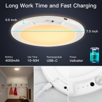 Tintindoc Battery Operated Ceiling Light For Shower Or Pluginbattery Ceiling Lihghts Remote Control18 Rgb Colors Shower Light