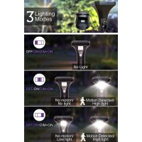 Auraxy Led Solar Powered Motion Sensor Pathway Lights Battery Powered Outdoor Waterproof Motion Detector Walkway Light Use For