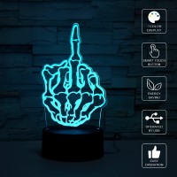 Xinyuanlai 3D Illusion Night Light Desk Lamp 7 Colors Auto Gradual Changing Usb Powered Led Lights With Touch Switch For Kids G