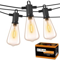 Zotoyi Outdoor String Lights 200Ft, 2Pack 100Ft Waterproof Ip65 St38 String Lights For Outside, 100+4 Shatterproof Led Filaments Bulbs, Vintage Lights For Backyard Bistro Patio Party Gazebo