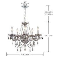 Saint Mossi 5 Light Modern K9 Crystal Chandelier Contemporary Pendant Ceiling Lighting Fixture For Dining Room Bedroom Living R