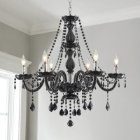 Saint Mossi Chandelier Modern K9 Crystal Chandelier Light Black Crystal Light Fixture For Dining Room Bathroom Bedroom Livingro