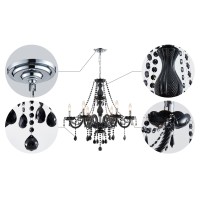 Saint Mossi Chandelier Modern K9 Crystal Chandelier Light Black Crystal Light Fixture For Dining Room Bathroom Bedroom Livingro