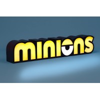 Fizz Creations Minions Logo Light, Mood Light, Officially Licensed Minions Merchandise, Desk Lamp, Bedroom Light, The Rise Of Gru, Usb Or Battery Powered.