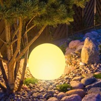 8-In Solar Globe Light Outdoor Waterproof Solar Ball For Garden, 16 Rgb Color Changing Solar Glowing Ball Light W/Remote, Landscape Lighting Mood Lamp W/Ground Stake For Patio Yard Pathway Party Decor