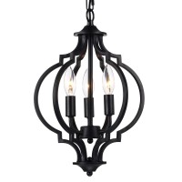 Mr.Color Black Chandeliers Modern Farmhouse Chandelier Small Antique Metal Chandelier 3 Light Island Candlestick Chandelier