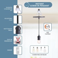 Worth Home Products Instant Pendant Converter Adapter Only Kit Transitional Recessed Light Conversion Kit For 6 And 4 Re