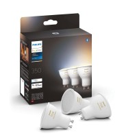 Philips Hue White Ambiance Smart Spotlight 3 Pack Led [Gu10 Spotlight] - 350 Lumens (50W Equivalent). Compatible With Alexa, Google Assistant And Apple Homekit