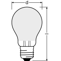 Osram Led Base Classic A100, Frosted Filament Led Lamps Made Of Glass For E27 Base, Bulb Shape, Warm White (2700K), 1521 Lumen, Replaces Conventional 100W Bulbs, Box Of 3