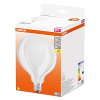 Osram Led Star Globe125, Matte Filament Led Lamp In Globe Shape With 125Mm Diameter, E27 Base, Warm White (2700K), 2452 Lumen, Replaces Conventional 150W Bulbs, Pack Of 4