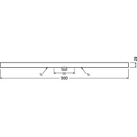 Osram Ledinestra Dimmable Led Tube For S14D Base, 50Cm Length, Warm White (2700K), 470 Lumen, Replacement For Conventional 40W Tubes