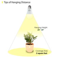 6 Pack Grow Light Bulb Indoor Grow Light,A19 Full Spectrum Plan Light Bulb,E26 110V 9W Grow Bulb Replace Up To 100W, Plant Light Bulb For Indoor Plants, Flowers, Greenhouse, Indore Garden, Hydroponic